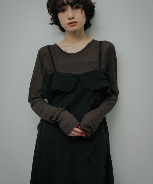 URBAN RESEARCH DOORS（アーバンリサーチドアーズ）の「Cotton Embroidery Tunic（その他トップス・レディース・ブラック/オフホワイト・FREE）」の8枚目の写真