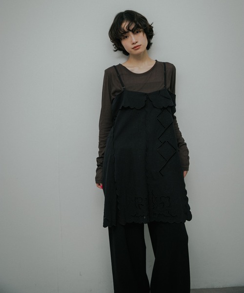 URBAN RESEARCH DOORS（アーバンリサーチドアーズ）の「Cotton Embroidery Tunic（その他トップス・レディース・ブラック/オフホワイト・FREE）」の6枚目の写真