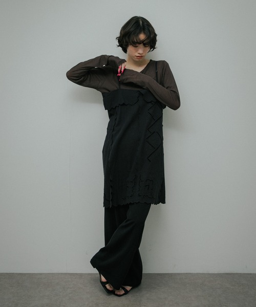 URBAN RESEARCH DOORS（アーバンリサーチドアーズ）の「Cotton Embroidery Tunic（その他トップス・レディース・ブラック/オフホワイト・FREE）」の5枚目の写真