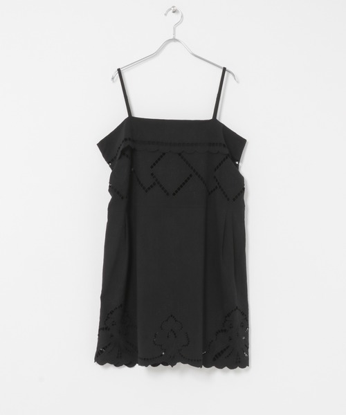 URBAN RESEARCH DOORS（アーバンリサーチドアーズ）の「Cotton Embroidery Tunic（その他トップス・レディース・ブラック/オフホワイト・FREE）」の4枚目の写真