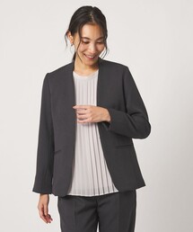 グレンチェック Vネックジャケット ‐セットアップ対応・ウォッシャブル‐ ＜A DAY IN THE LIFE＞