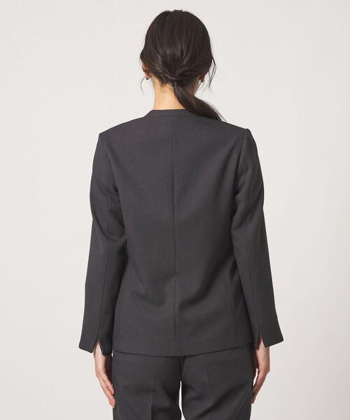 A DAY IN THE LIFE UNITED ARROWS（アデイインザライフユナイテッドアローズ）の「グレンチェック Vネックジャケット ‐セットアップ対応・ウォッシャブル‐ ＜A DAY IN THE LIFE＞（Tシャツ/カットソー・レディース・ロイヤルブルー/ダークグレー/モカ・38/36/40）」の8枚目の写真