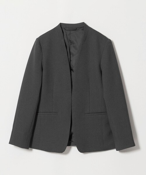 A DAY IN THE LIFE UNITED ARROWS（アデイインザライフユナイテッドアローズ）の「グレンチェック Vネックジャケット ‐セットアップ対応・ウォッシャブル‐ ＜A DAY IN THE LIFE＞（Tシャツ/カットソー・レディース・ロイヤルブルー/ダークグレー/モカ・38/36/40）」の9枚目の写真