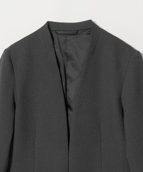 A DAY IN THE LIFE UNITED ARROWS（アデイインザライフユナイテッドアローズ）の「グレンチェック Vネックジャケット ‐セットアップ対応・ウォッシャブル‐ ＜A DAY IN THE LIFE＞（Tシャツ/カットソー・レディース・ロイヤルブルー/ダークグレー/モカ・38/36/40）」の11枚目の写真
