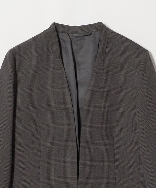 A DAY IN THE LIFE UNITED ARROWS（アデイインザライフユナイテッドアローズ）の「グレンチェック Vネックジャケット ‐セットアップ対応・ウォッシャブル‐ ＜A DAY IN THE LIFE＞（Tシャツ/カットソー・レディース・ロイヤルブルー/ダークグレー/モカ・38/36/40）」の17枚目の写真