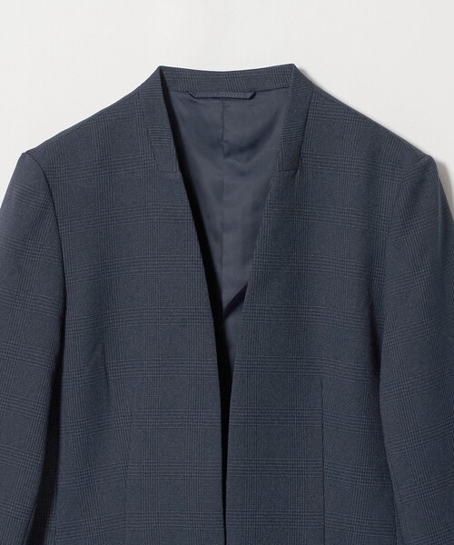 A DAY IN THE LIFE UNITED ARROWS（アデイインザライフユナイテッドアローズ）の「グレンチェック Vネックジャケット ‐セットアップ対応・ウォッシャブル‐ ＜A DAY IN THE LIFE＞（Tシャツ/カットソー・レディース・ロイヤルブルー/ダークグレー/モカ・38/36/40）」の20枚目の写真