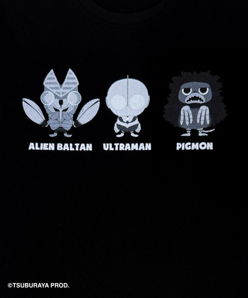 DRIP STUDIO(ドリップスタジオ)の「ウルトラマン / プリントTシャツ(Tシャツ/カットソー・レディース・ブラック/ホワイト・FREE)」の1枚目の写真
