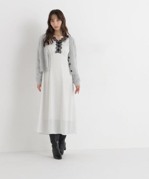 NATURAL BEAUTY BASIC(ナチュラルビューティーベーシック)の「シャギーニットカーディガン(カーディガン/ボレロ・レディース・グレー/ブルー/オフホワイト・FREE)」の6枚目の写真