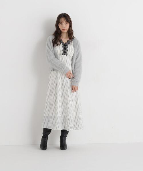 NATURAL BEAUTY BASIC(ナチュラルビューティーベーシック)の「シャギーニットカーディガン(カーディガン/ボレロ・レディース・グレー/ブルー/オフホワイト・FREE)」の8枚目の写真