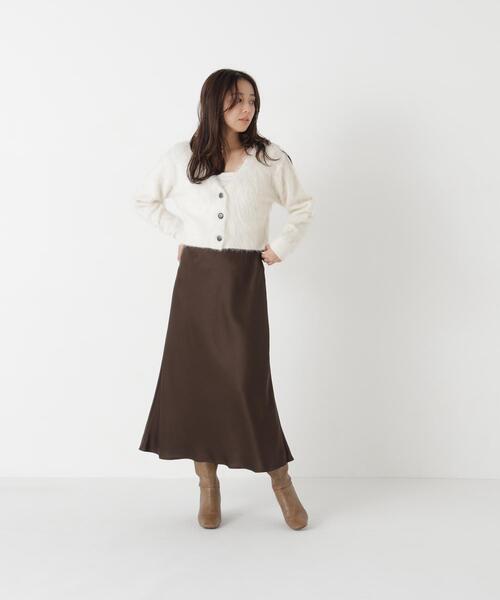 NATURAL BEAUTY BASIC(ナチュラルビューティーベーシック)の「シャギーニットカーディガン(カーディガン/ボレロ・レディース・グレー/ブルー/オフホワイト・FREE)」の12枚目の写真