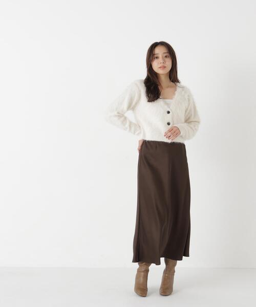 NATURAL BEAUTY BASIC(ナチュラルビューティーベーシック)の「シャギーニットカーディガン(カーディガン/ボレロ・レディース・グレー/ブルー/オフホワイト・FREE)」の16枚目の写真