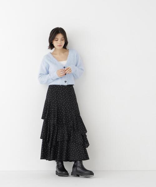 NATURAL BEAUTY BASIC(ナチュラルビューティーベーシック)の「シャギーニットカーディガン(カーディガン/ボレロ・レディース・グレー/ブルー/オフホワイト・FREE)」の20枚目の写真