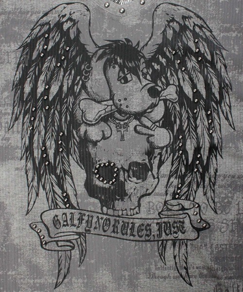 GALFY（ガルフィー）の「GALFY（ガルフィー）あの頃の兄ちゃんSKULL TEE/フライスロンT/スカルグラフィック（Tシャツ/カットソー・メンズ・ホワイト/グレー/ブラック・LL/L/M）」の11枚目の写真