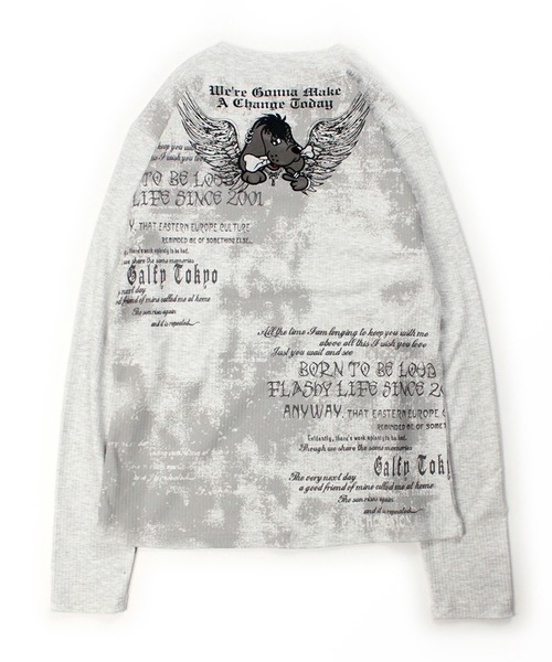 GALFY（ガルフィー）の「GALFY（ガルフィー）あの頃の兄ちゃんSKULL TEE/フライスロンT/スカルグラフィック（Tシャツ/カットソー・メンズ・ホワイト/グレー/ブラック・LL/L/M）」の5枚目の写真