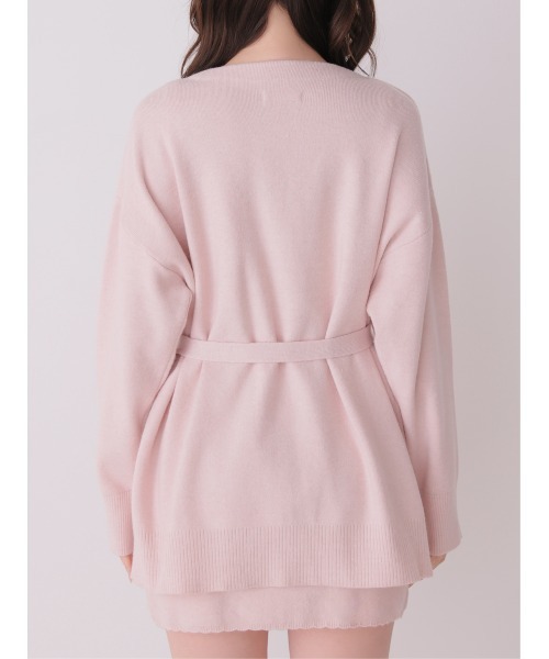 M me eme(エムミーエメ)の「Lace cami ensemble knit onepiece(eme11126)(セットアップ・レディース・ピンク/アイボリー/レッド・FREE)」の17枚目の写真