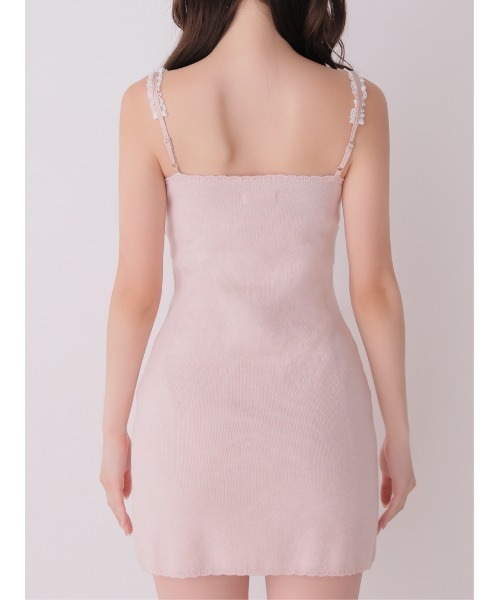 M me eme(エムミーエメ)の「Lace cami ensemble knit onepiece(eme11126)(セットアップ・レディース・ピンク/アイボリー/レッド・FREE)」の19枚目の写真