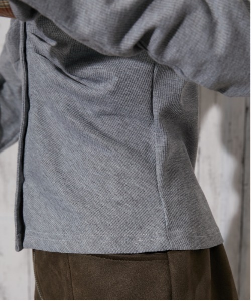 GORGE（ゴージ）の「チェック切替 フロントギャザーシャツ｜全3色（シャツ/ブラウス・レディース・杢グレー/ブラック/オフホワイト・F）」の20枚目の写真