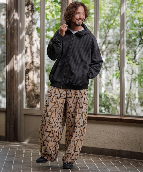 CAMBIO(カンビオ)の「mpa4226-Quilt Jacquard Zip Hoodie ジップパーカー(CAM26AW-012)(パーカー・メンズ・ブルー/ブラック/チャコール・S/L/M)」の13枚目の写真
