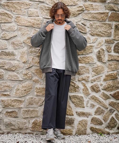 CAMBIO(カンビオ)の「mpa4226-Quilt Jacquard Zip Hoodie ジップパーカー(CAM26AW-012)(パーカー・メンズ・ブルー/ブラック/チャコール・S/L/M)」の17枚目の写真