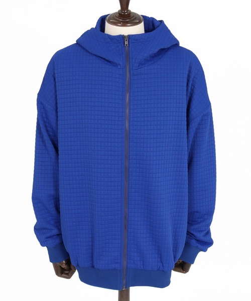 CAMBIO(カンビオ)の「mpa4226-Quilt Jacquard Zip Hoodie ジップパーカー(CAM26AW-012)(パーカー・メンズ・ブルー/ブラック/チャコール・S/L/M)」の20枚目の写真