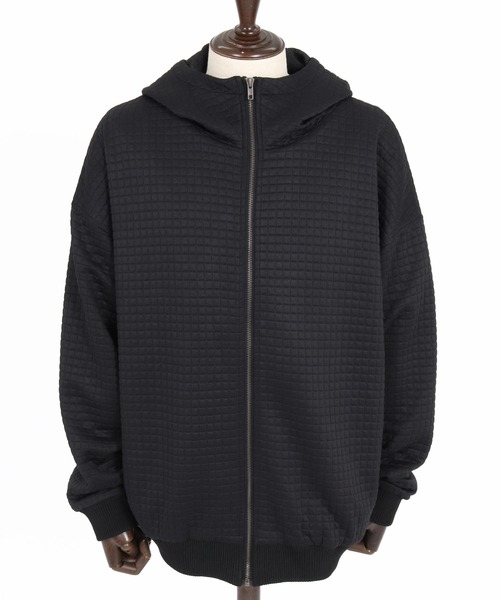 CAMBIO(カンビオ)の「mpa4226-Quilt Jacquard Zip Hoodie ジップパーカー(CAM26AW-012)(パーカー・メンズ・ブルー/ブラック/チャコール・S/L/M)」の21枚目の写真