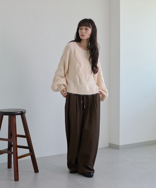 apres jour clair(アプレジュールクレア)の「【apres jour clair】ラメ杢ケーブルニット(ニット/セーター・レディース・ブラウン系その他/グレー系その他/アイボリー/ベージュ系その他・フリー/X-LARGE)」の16枚目の写真