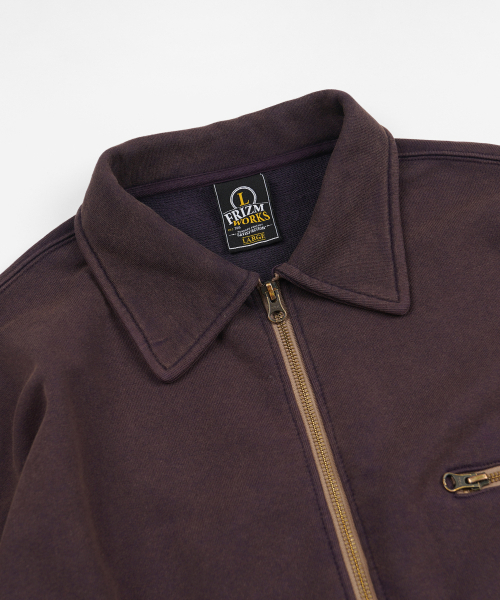 FRIZMWORKS(フリズムワークス)の「VINTAGE DYEING HALF ZIP SWEAT _ VINTAGE PURPLE(スウェット・メンズ・その他・SMALL/MEDIUM/LARGE/X-LARGE)」の3枚目の写真