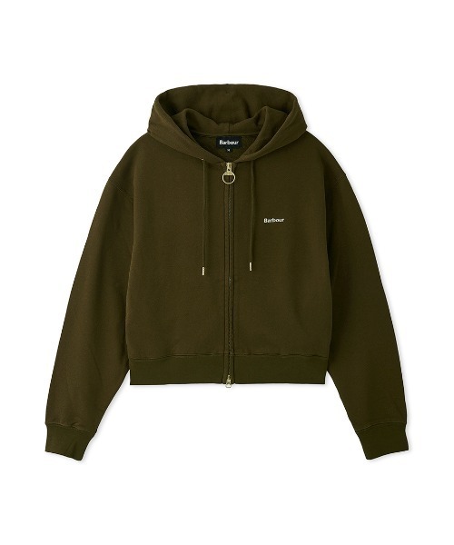 Barbour（バブアー）の「公式ショップ限定｜ＺＩＰ　ＨＯＯＤＥ（パーカー・レディース・オリーブ/ライトグレー/クリーム/ダークグレー・SMALL/MEDIUM）」の4枚目の写真