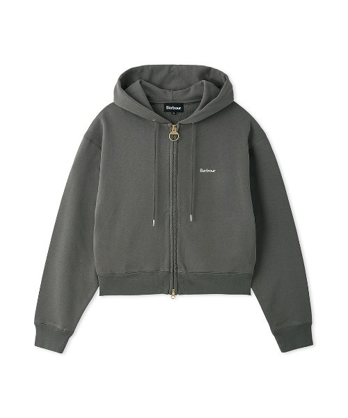 Barbour（バブアー）の「公式ショップ限定｜ＺＩＰ　ＨＯＯＤＥ（パーカー・レディース・オリーブ/ライトグレー/クリーム/ダークグレー・SMALL/MEDIUM）」の3枚目の写真