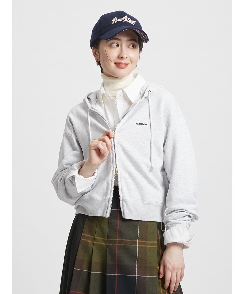 Barbour（バブアー）の「公式ショップ限定｜ＺＩＰ　ＨＯＯＤＥ（パーカー・レディース・オリーブ/ライトグレー/クリーム/ダークグレー・SMALL/MEDIUM）」の8枚目の写真