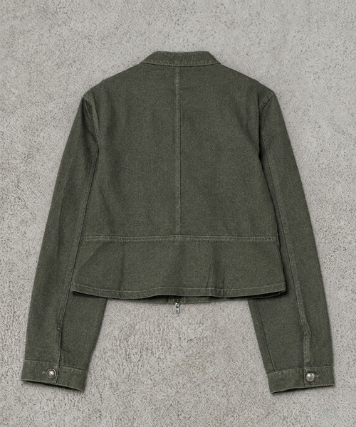 SPINNS（スピンズ）の「ナポレオンボタンジャケット/3ライン/ガールズストリート（その他アウター・レディース・カーキ・ONESIZE）」の7枚目の写真