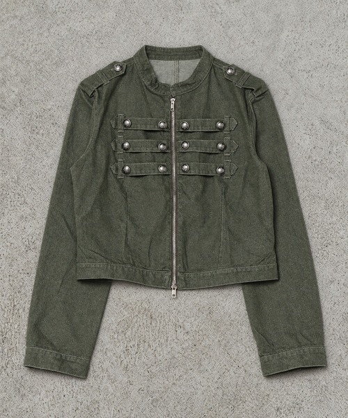SPINNS（スピンズ）の「ナポレオンボタンジャケット/3ライン/ガールズストリート（その他アウター・レディース・カーキ・ONESIZE）」の6枚目の写真