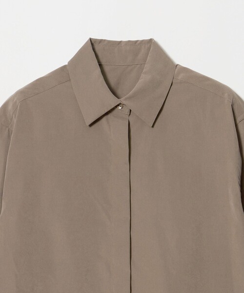 A DAY IN THE LIFE UNITED ARROWS(アデイインザライフユナイテッドアローズ)の「ピーチ フライフロント シャツ <A DAY IN THE LIFE>(シャツ/ブラウス・レディース・ブラウン系/ナチュラル/ダークグレー・FREE)」の5枚目の写真
