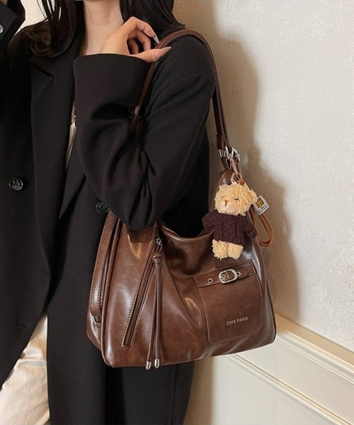 Miniministore(ミニミニストア)の「ショルダーバッグ3WAYリュックサック(ショルダーバッグ・レディース・ブラウン/ブラック/ダークブラウン・FREE)」の3枚目の写真