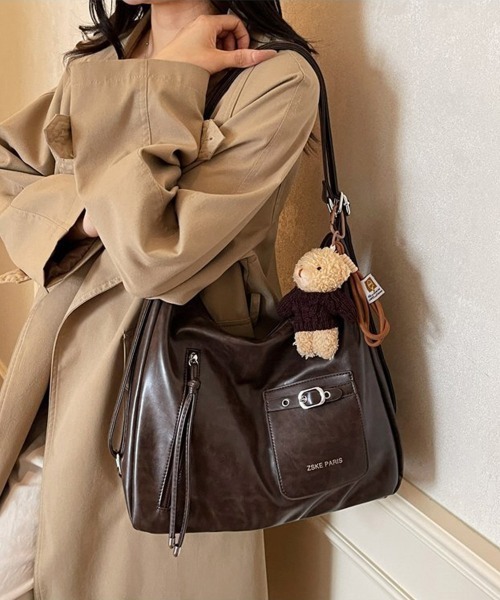 Miniministore(ミニミニストア)の「ショルダーバッグ3WAYリュックサック(ショルダーバッグ・レディース・ブラウン/ブラック/ダークブラウン・FREE)」の4枚目の写真
