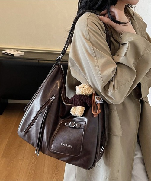 Miniministore(ミニミニストア)の「ショルダーバッグ3WAYリュックサック(ショルダーバッグ・レディース・ブラウン/ブラック/ダークブラウン・FREE)」の5枚目の写真
