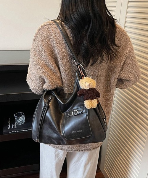 Miniministore(ミニミニストア)の「ショルダーバッグ3WAYリュックサック(ショルダーバッグ・レディース・ブラウン/ブラック/ダークブラウン・FREE)」の9枚目の写真