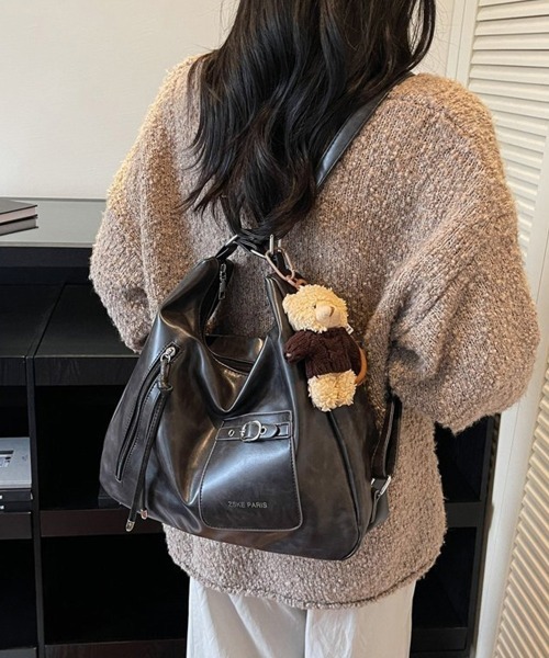 Miniministore(ミニミニストア)の「ショルダーバッグ3WAYリュックサック(ショルダーバッグ・レディース・ブラウン/ブラック/ダークブラウン・FREE)」の11枚目の写真