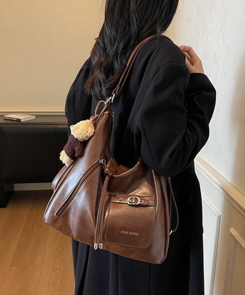 Miniministore(ミニミニストア)の「ショルダーバッグ3WAYリュックサック(ショルダーバッグ・レディース・ブラウン/ブラック/ダークブラウン・FREE)」の13枚目の写真