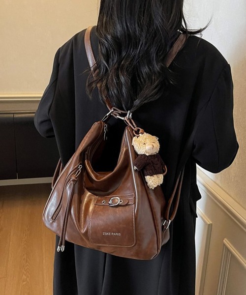 Miniministore(ミニミニストア)の「ショルダーバッグ3WAYリュックサック(ショルダーバッグ・レディース・ブラウン/ブラック/ダークブラウン・FREE)」の15枚目の写真