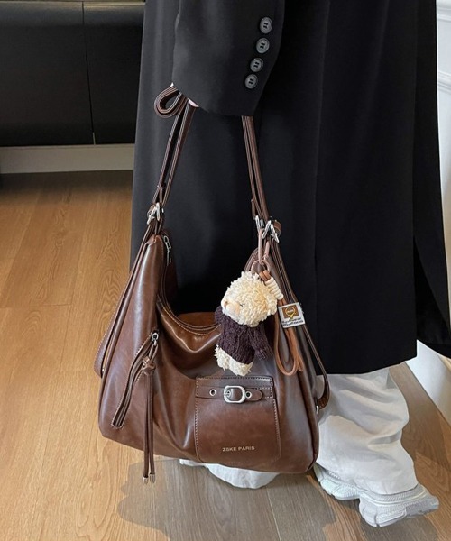 Miniministore(ミニミニストア)の「ショルダーバッグ3WAYリュックサック(ショルダーバッグ・レディース・ブラウン/ブラック/ダークブラウン・FREE)」の16枚目の写真