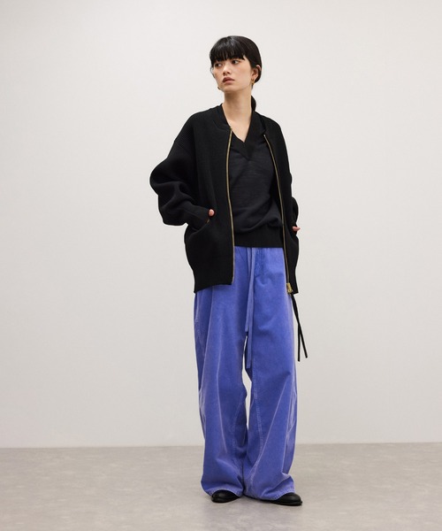 ADAM ET ROPE'(アダムエロペ)の「【WEB限定】・【定番】ジップニットカーディガン(カーディガン/ボレロ・レディース・ダークブラウン/ブラック/チャコールグレー・FREE)」の8枚目の写真