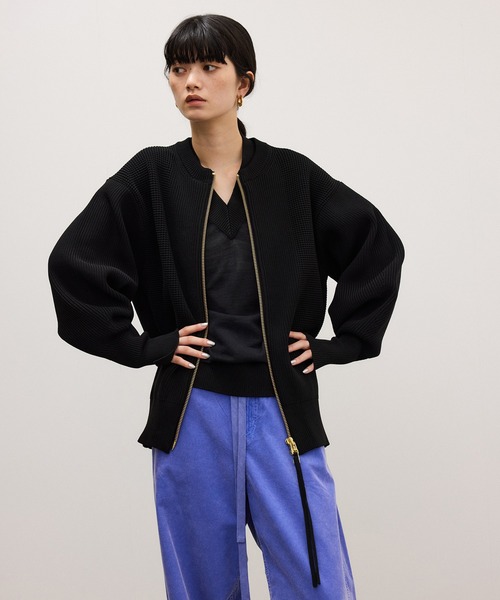 ADAM ET ROPE'(アダムエロペ)の「【WEB限定】・【定番】ジップニットカーディガン(カーディガン/ボレロ・レディース・ダークブラウン/ブラック/チャコールグレー・FREE)」の10枚目の写真