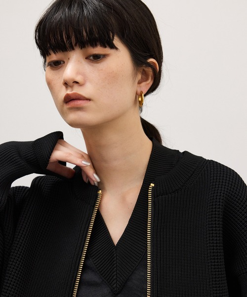 ADAM ET ROPE'(アダムエロペ)の「【WEB限定】・【定番】ジップニットカーディガン(カーディガン/ボレロ・レディース・ダークブラウン/ブラック/チャコールグレー・FREE)」の12枚目の写真
