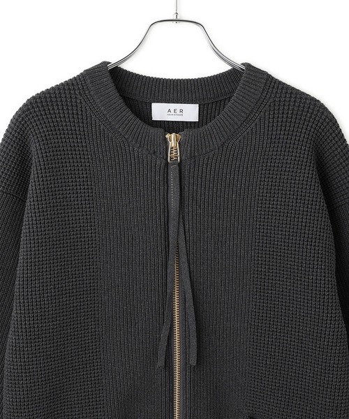 ADAM ET ROPE'(アダムエロペ)の「【WEB限定】・【定番】ジップニットカーディガン(カーディガン/ボレロ・レディース・ダークブラウン/ブラック/チャコールグレー・FREE)」の6枚目の写真