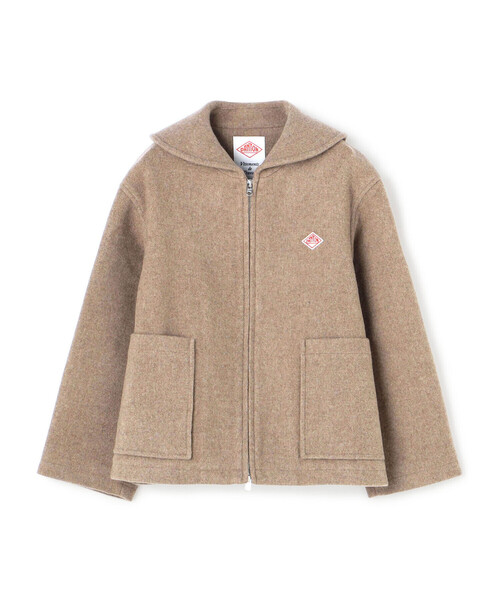 Women's Wool Melton Round Collar Jacket（ピーコート）｜DANTON
