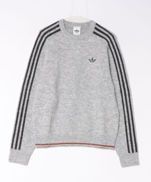 adidas アディダス M 3STRIPES FLUFFY KNIT CREW スウェット KE4169