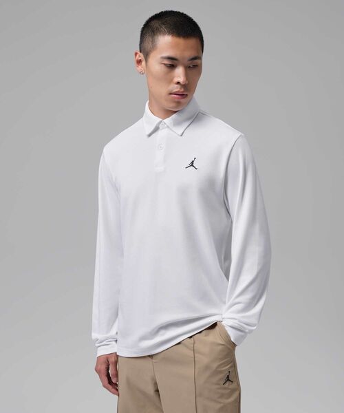 NEW Jordan Golf ポロシャツ 白　US-XS(日本Sサイズ相当) ジョーダン スポーツ メンズ Dri-FIT ロングスリーブ ゴルフポロ