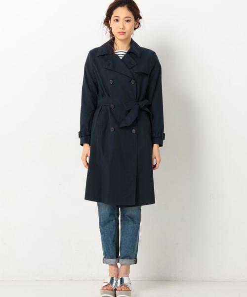 Another Edition（アナザーエディション）の「リヨセルコットントレンチコート/AEBFC R/C 　TRENCH◆（トレンチコート・レディース・ネイビー/ベージュ・SMALL/MEDIUM）」の7枚目の写真