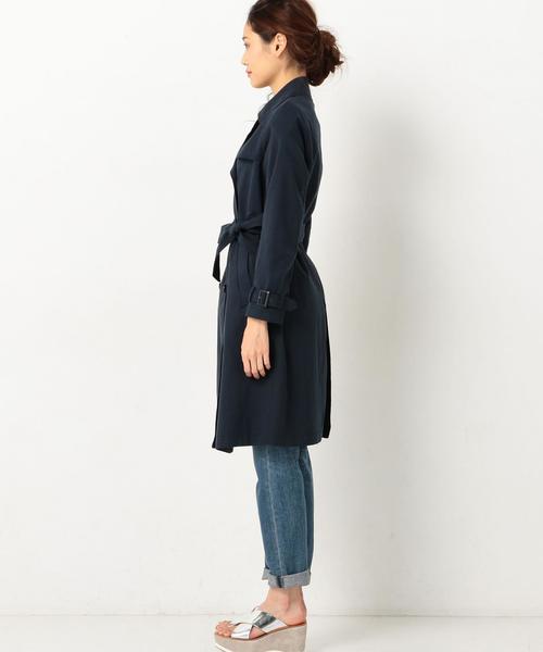 Another Edition（アナザーエディション）の「リヨセルコットントレンチコート/AEBFC R/C 　TRENCH◆（トレンチコート・レディース・ネイビー/ベージュ・SMALL/MEDIUM）」の3枚目の写真